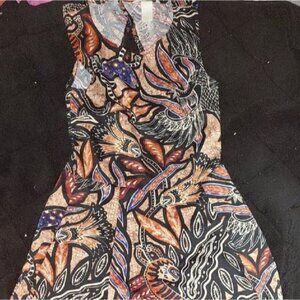 H&M Multicolor Patterned Midi Dress